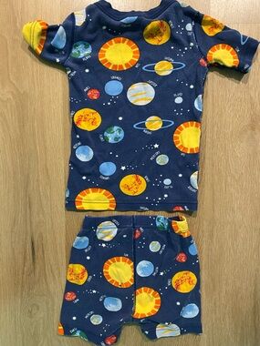 Hanna Andersson Kids Navy Space Planet Suns Pajama Set